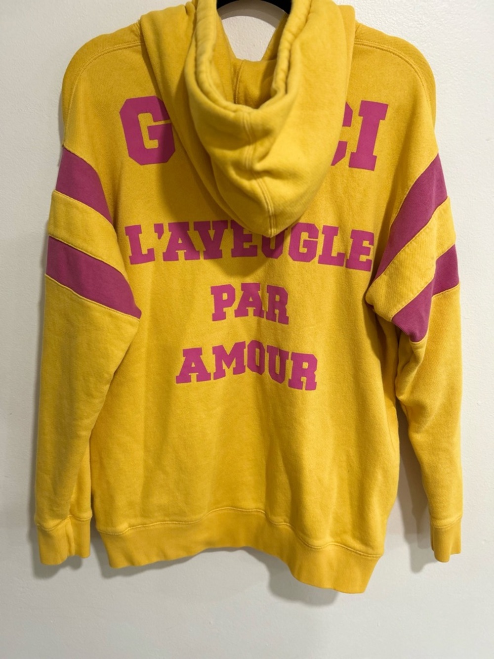 Authentic Gucci “#1921 Snakes Are Nice” Yellow Hoodie Sweatshirt Size M - Picture 8 of 9
